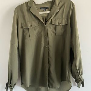 Banana Republic dark green blouse